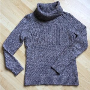 Brown and white sweater